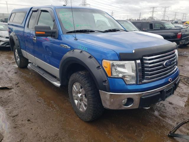 1FTFX1EV7AFD68545 - 2010 FORD F150 SUPER CAB BLUE photo 4