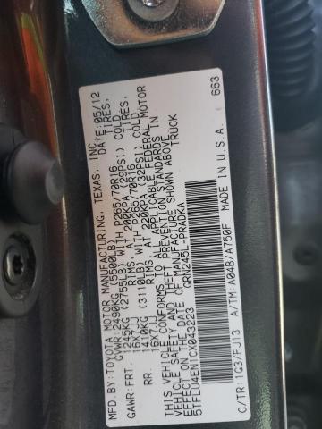 5TFLU4EN1CX043223 - 2012 TOYOTA TACOMA DOUBLE CAB 石墨色 照片 12