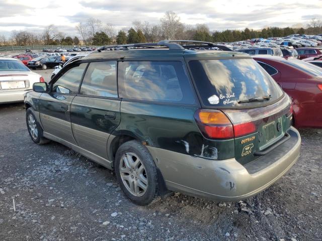 4S3BH675627635675 - 2002 SUBARU LEGACY OUTBACK AWP GREEN photo 2