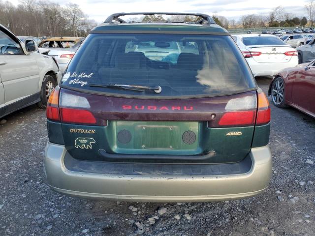 4S3BH675627635675 - 2002 SUBARU LEGACY OUTBACK AWP GREEN photo 6