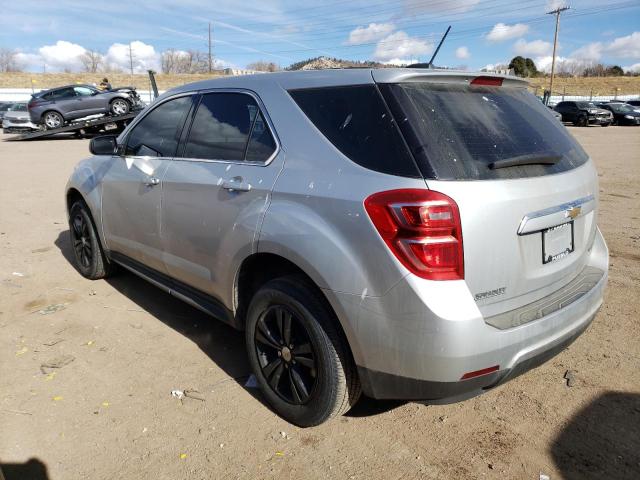 2GNALBEK5G6333286 - 2016 CHEVROLET EQUINOX LS SILVER photo 2