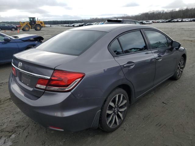 2HGFB2F95FH503535 - 2015 HONDA CIVIC EXL ნაცრისფერი ფოტო 3