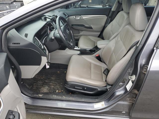 2HGFB2F95FH503535 - 2015 HONDA CIVIC EXL ნაცრისფერი ფოტო 7