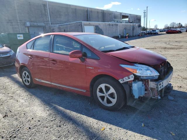 JTDKN3DU8D1728013 - 2013 TOYOTA PRIUS RED photo 4