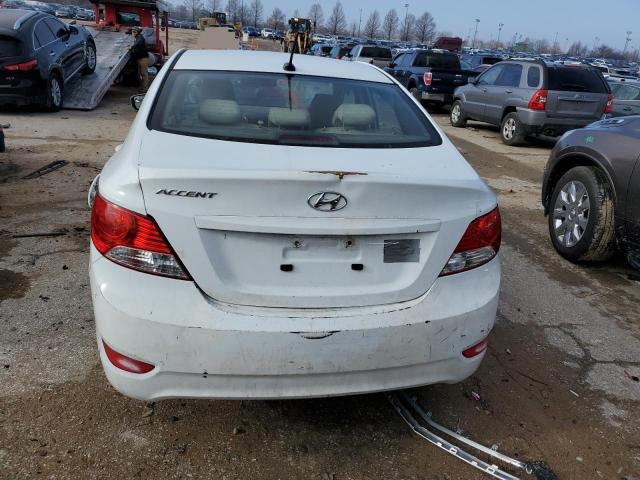 KMHCT4AE7EU691626 - 2014 HYUNDAI ACCENT GLS WHITE photo 6