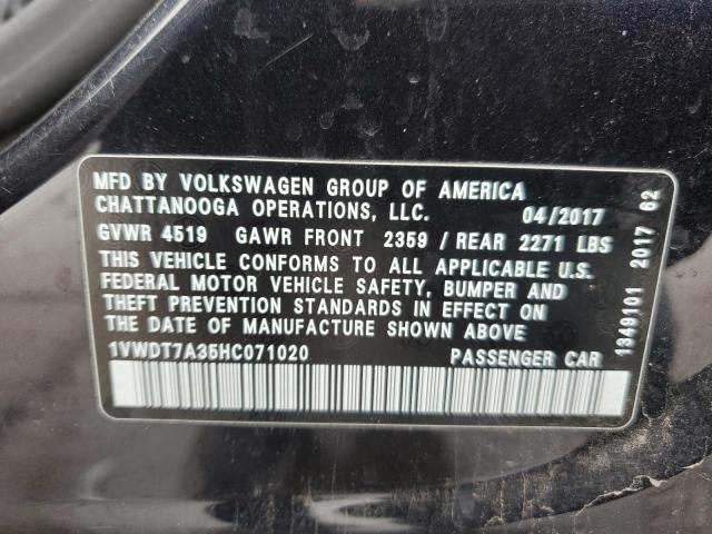 1VWDT7A35HC071020 - 2017 VOLKSWAGEN PASSAT R-LINE Qara foto 12