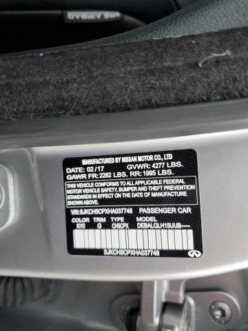 SJKCH5CPXHA037748 - 2017 INFINITI QX30 BASE 银色 照片 12