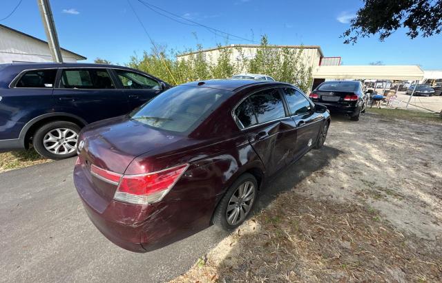 1HGCP2F87CA175640 - 2012 HONDA ACCORD EXL BURGUNDY photo 4