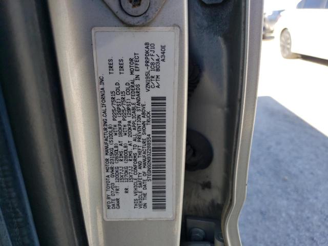 5TEGN92N93Z288554 - 2003 TOYOTA TACOMA DOUBLE CAB PRERUNNER SILVER photo 12