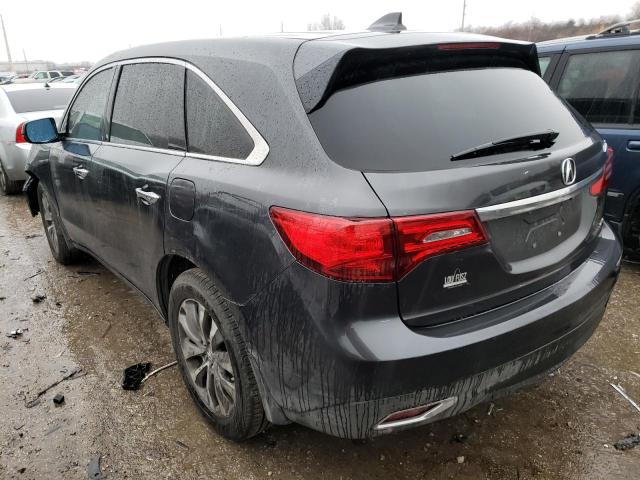 5FRYD4H40FB011952 - 2015 ACURA MDX TECHNOLOGY GRAY photo 2