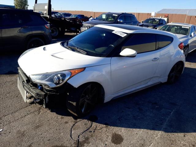 KMHTC6AE4FU221342 - 2015 HYUNDAI VELOSTER TURBO WHITE photo 1