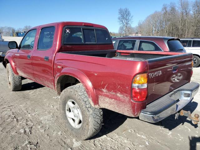 5TEHN72N64Z424911 - 2004 TOYOTA TACOMA DOUBLE CAB MAROON photo 2