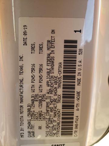 5TFRX5GN0LX166547 - 2020 TOYOTA TACOMA ACCESS CAB თეთრი ფოტო 13