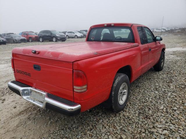 1B7GL22X5YS552671 - 2000 DODGE DAKOTA RED photo 2