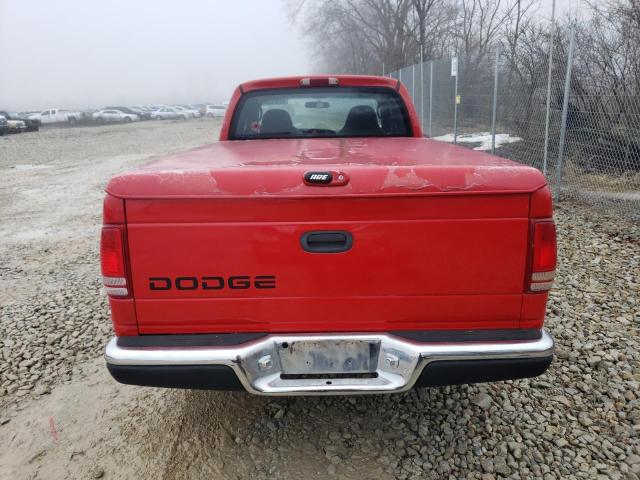 1B7GL22X5YS552671 - 2000 DODGE DAKOTA RED photo 6