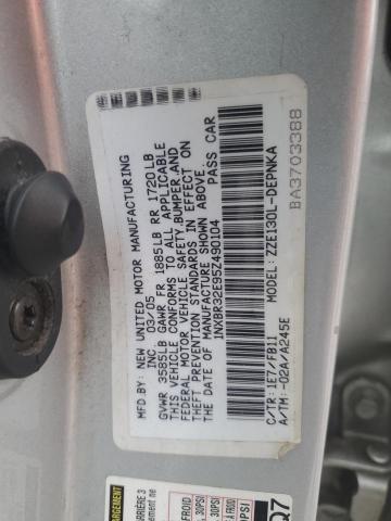 1NXBR32E95Z490104 - 2005 TOYOTA COROLLA CE SILVER photo 12