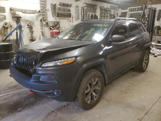 1C4PJMBB2EW180040 - 2014 JEEP CHEROKEE TRAILHAWK CHARCOAL photo 2