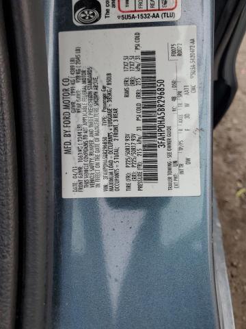 3FAHP0HA5BR296850 - 2011 FORD FUSION SE BLUE photo 12