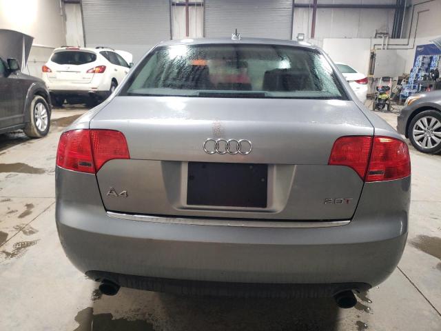 WAUAF78E16A274206 - 2006 AUDI A4 2 TURBO GRAY photo 6