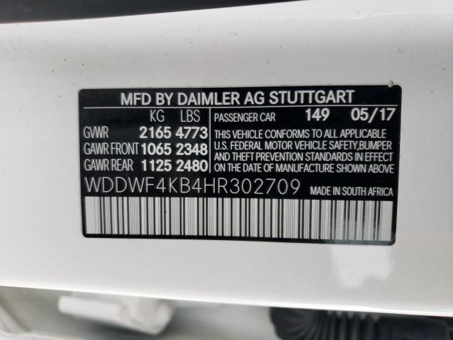 WDDWF4KB4HR302709 - 2017 MERCEDES-BENZ C 300 4MATIC WHITE photo 12