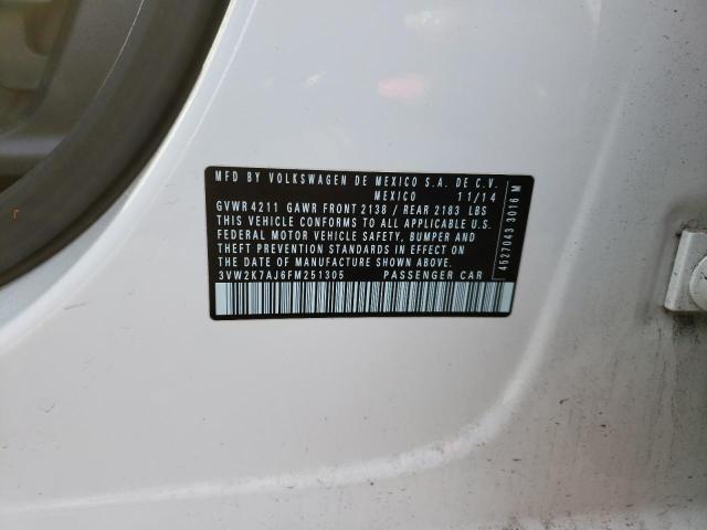 3VW2K7AJ6FM251305 - 2015 VOLKSWAGEN JETTA BASE Ağ foto 13