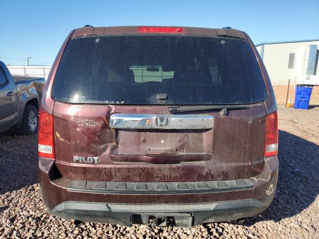 5FNYF3H24DB012328 - 2013 HONDA PILOT LX MAROON photo 6