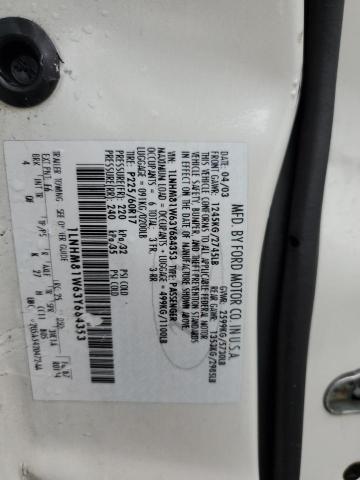 1LNHM81W63Y684353 - 2003 LINCOLN TOWN CAR EXECUTIVE WHITE photo 12