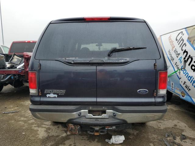 1FMNU41S21ED05517 - 2001 FORD EXCURSION XLT BLUE photo 6