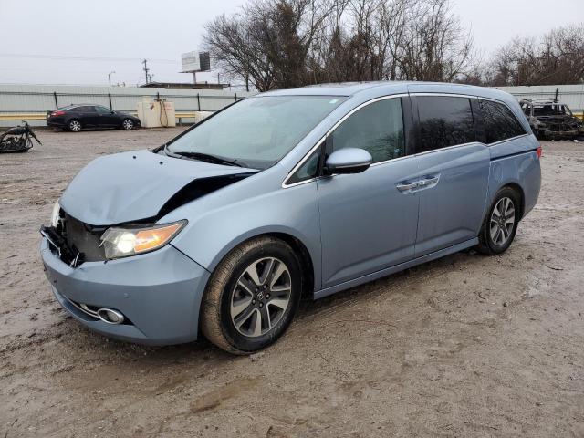 5FNRL5H95EB017576 - 2014 HONDA ODYSSEY TOURING BLUE photo 1