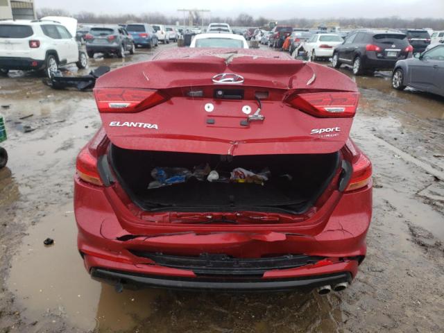 KMHD04LBXHU292066 - 2017 HYUNDAI ELANTRA SPORT RED photo 6