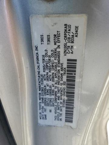 5TESN92N34Z451002 - 2004 TOYOTA TACOMA XTRACAB PRERUNNER კრემისფერი ფოტო 12