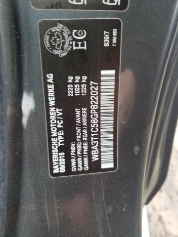 WBA3T1C58GP822027 - 2016 BMW 428 XI SULEV GRAY photo 12