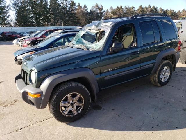 1J4GL48K82W156526 - 2002 JEEP LIBERTY SPORT GREEN photo 1