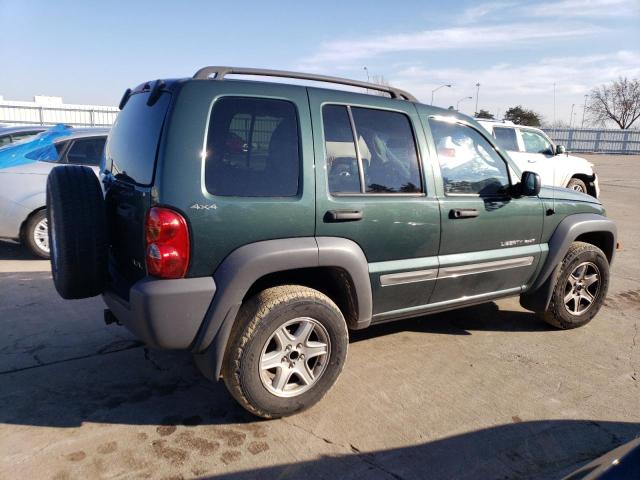 1J4GL48K82W156526 - 2002 JEEP LIBERTY SPORT GREEN photo 3