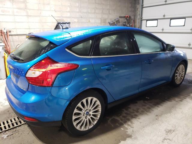 1FAHP3N26CL205843 - 2012 FORD FOCUS TITANIUM BLUE photo 3