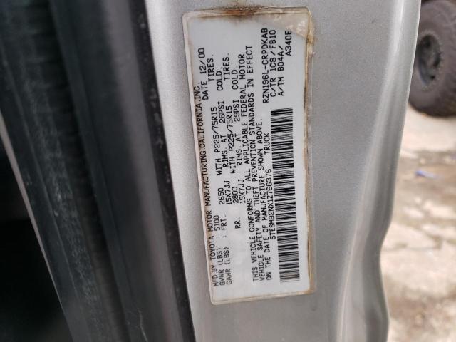 5TESM92NX1Z766376 - 2001 TOYOTA TACOMA XTRACAB PRERUNNER ბეჟი ფოტო 12