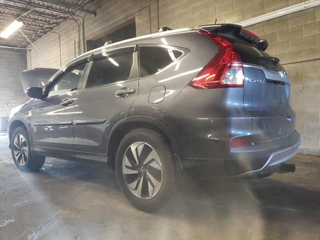 5J6RM4H9XFL075618 - 2015 HONDA CR-V TOURING GRAY photo 2