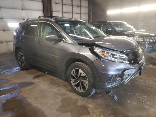 5J6RM4H9XFL075618 - 2015 HONDA CR-V TOURING GRAY photo 4