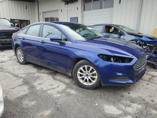 3FA6P0G7XFR212931 - 2015 FORD FUSION S BLUE photo 4