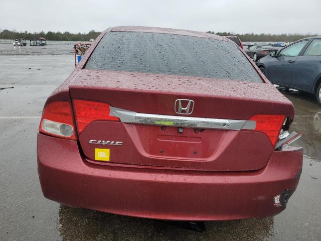 2HGFA1F50AH502151 - 2010 HONDA CIVIC LX RED photo 6