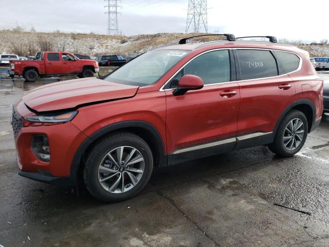 5NMS3CAD1KH060679 - 2019 HYUNDAI SANTA FE SEL ORANGE photo 1