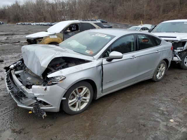 3FA6P0LU3JR133315 - 2018 FORD FUSION SE HYBRID GRAY photo 1