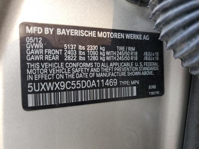 5UXWX9C55D0A11469 - 2013 BMW X3 XDRIVE28I SILVER photo 13