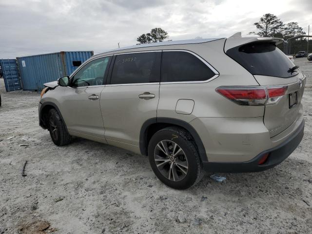 5TDKKRFH2GS129062 - 2016 TOYOTA HIGHLANDER XLE ბეჟი ფოტო 2