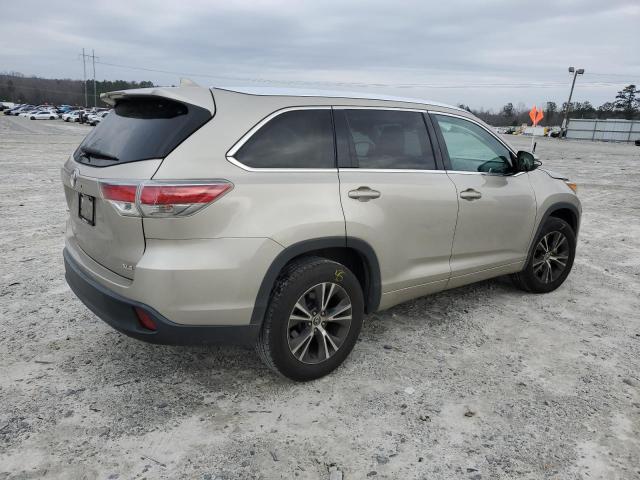 5TDKKRFH2GS129062 - 2016 TOYOTA HIGHLANDER XLE BEIGE photo 3