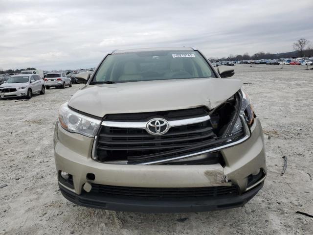 5TDKKRFH2GS129062 - 2016 TOYOTA HIGHLANDER XLE BEIGE photo 5