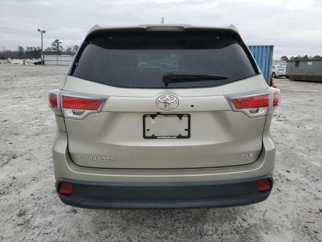 5TDKKRFH2GS129062 - 2016 TOYOTA HIGHLANDER XLE ბეჟი ფოტო 6