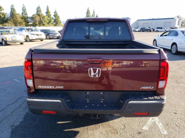 5FPYK3F7XLB014875 - 2020 HONDA RIDGELINE RTL BURGUNDY photo 6