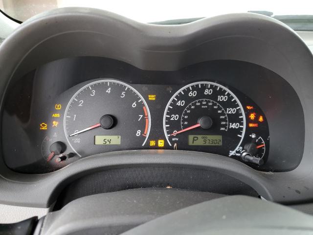 1NXBU4EE1AZ279778 - 2010 TOYOTA COROLLA BASE SILVER photo 9