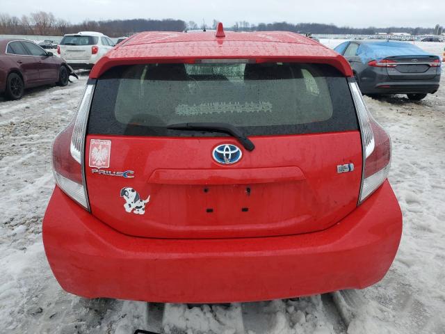 JTDKDTB38F1108102 - 2015 TOYOTA PRIUS C RED photo 6